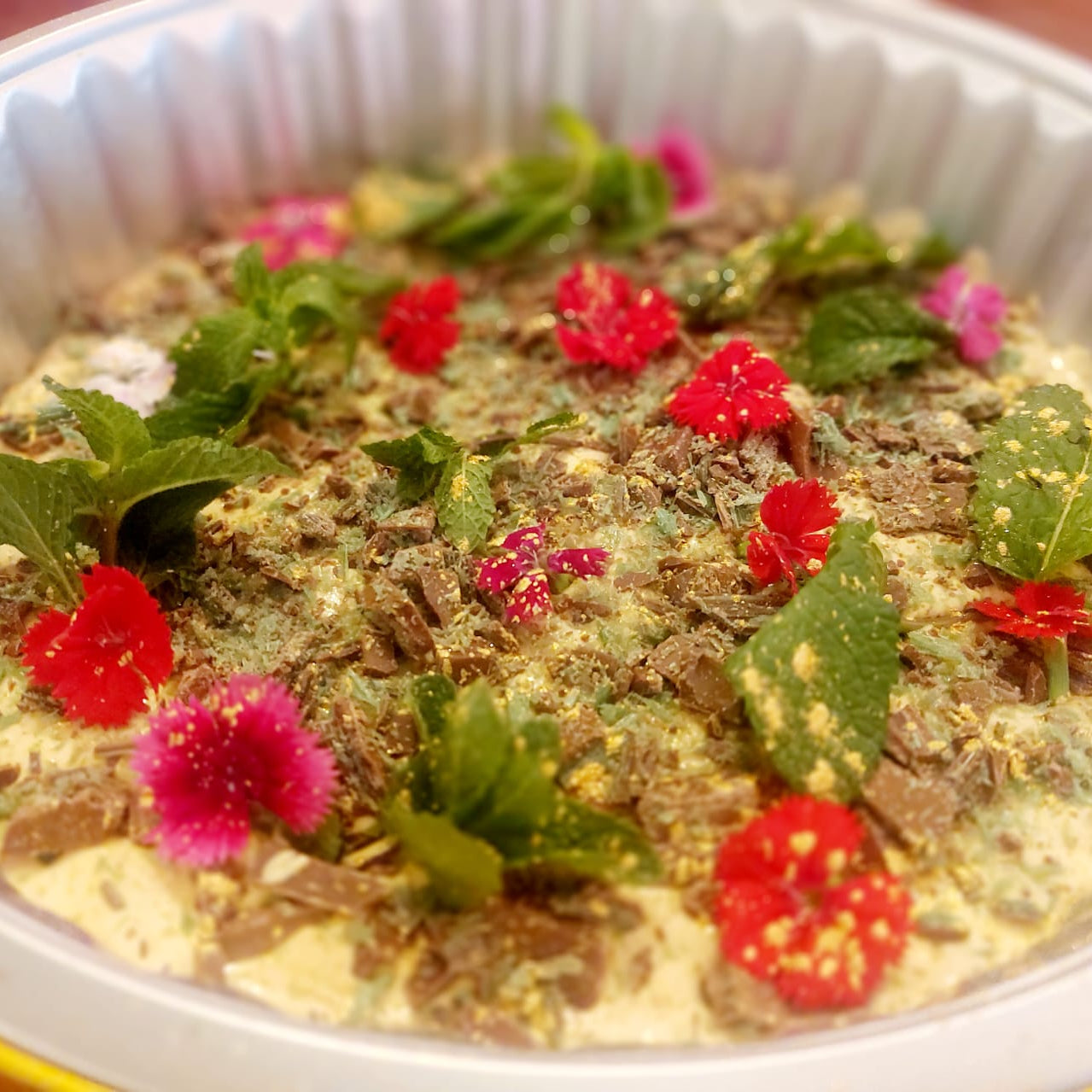 Whole peppermint crisp tart