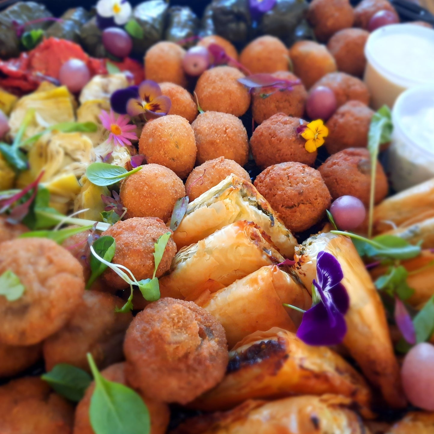 Vegetarian meze platter V